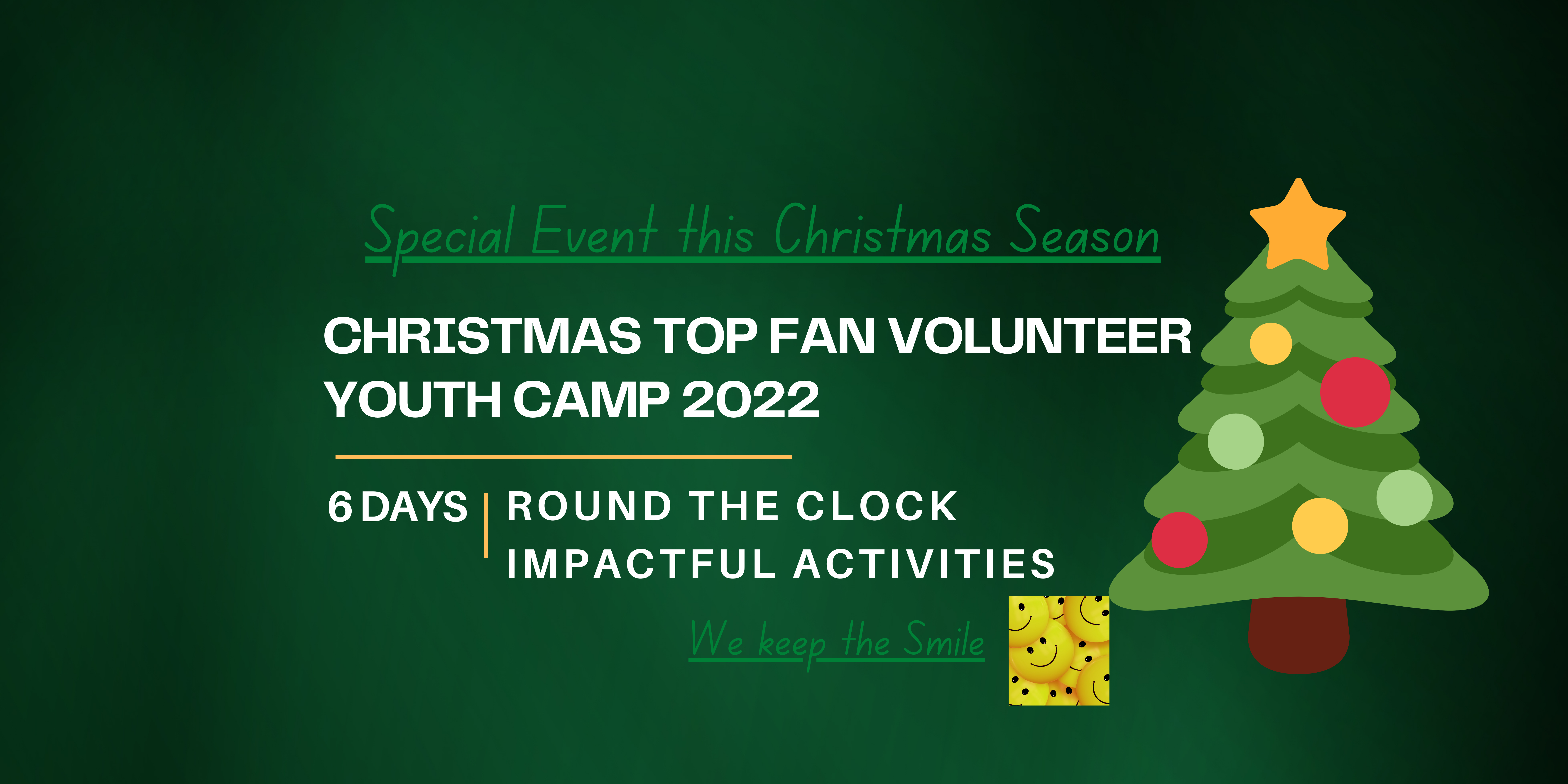 Bara Akimbo Welfare Christmas top fan volunteer youth camp 2022